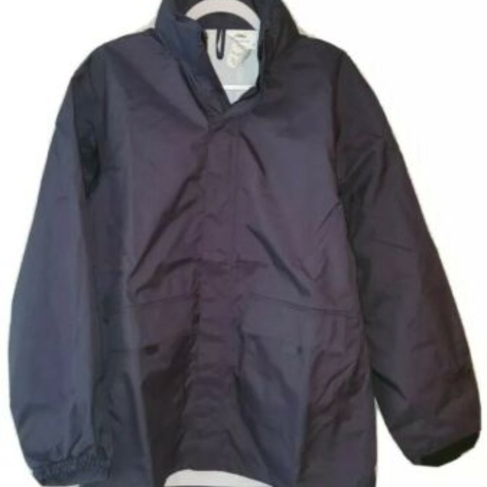Condor Rain Jacket Protective Clothing With Hood Blue Small Zipper Elastic Cuffs
